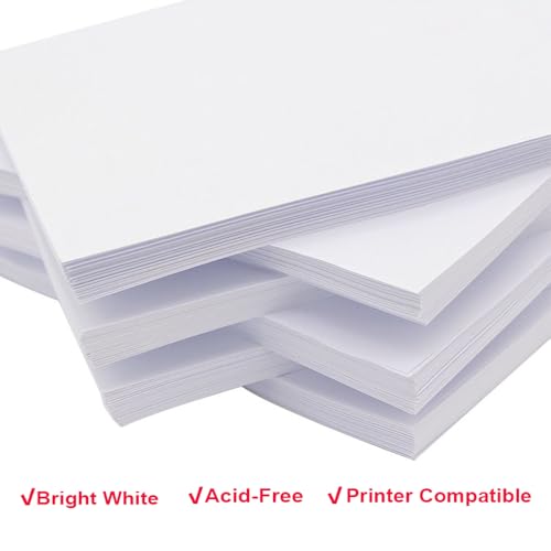 Getvow Half Letter Blank Paper, A5 100 Sheets/200 Pages Printer Paper, Unpunched, Blank Copy Paper, 100gsm, White, 5.8'' x 8.2'' - Image 4
