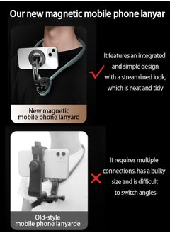 Magnetic Neck Mount for Phone with a Strap and Magnetic Suction Ring 360° Fast-install Foldable Stable Strong Magnet Neck Phone Holder for Most phone POV/Vlog - pzsku/ZA75B36D026B785CADB87Z/45/_/1735372128/48069c0f-2a4b-4d76-b135-34dd136b2a3a