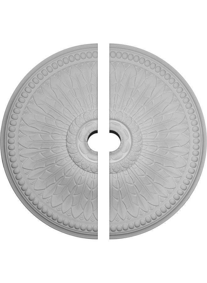 Ekena Millwork CM42SP2-04500 Springtime Ceiling Medallion, 42 1/2"OD x 4 1/2"ID x 4 5/8"P (Fits Canopies up to 9 3/8"), Factory Primed - Image 1