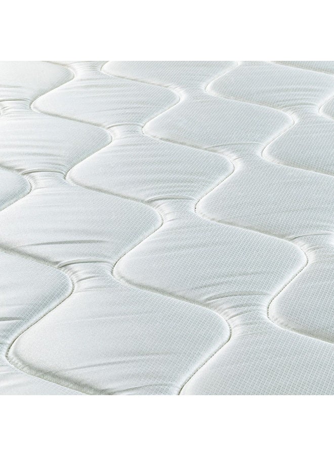 DANUBE HOME مرتبة يورو توب بزنات جيب 3 مناطق مع حواف مصنوعة من الفوم | شعور متوسط الصلابة | مرتبة مفردة | توازن العمود الفقري لتخفيف الضغط | W120xL200 سم | سمك 26 سم - أبيض - Image 3