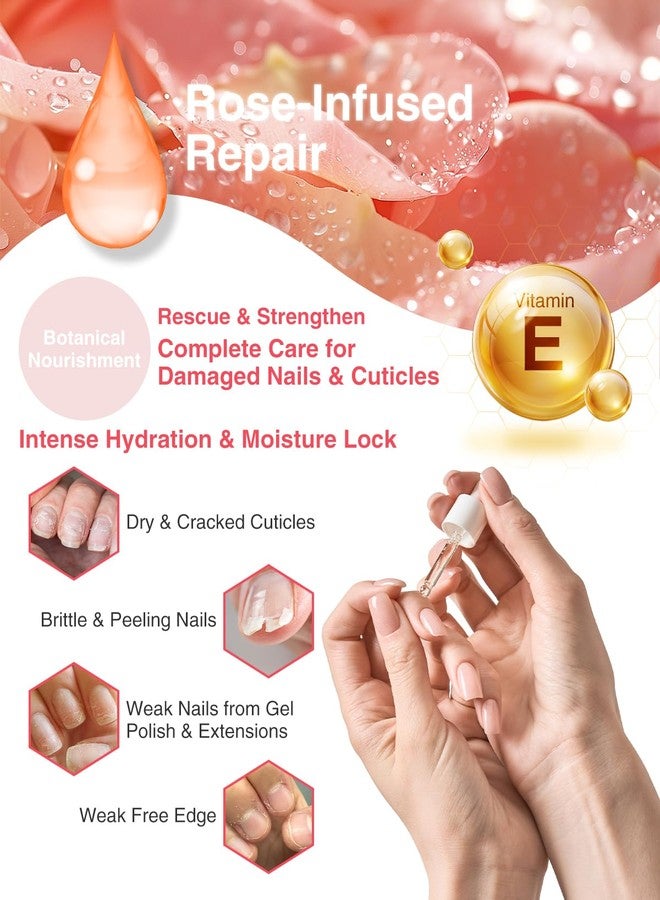 EJW Rose Petal Nail & Cuticle Oil, Infused with Real Rose Extract, Hydrating, Strengthening, Paraben-Free, Vegan, Cruelty-Free - 0.5 fl. oz - Image 5