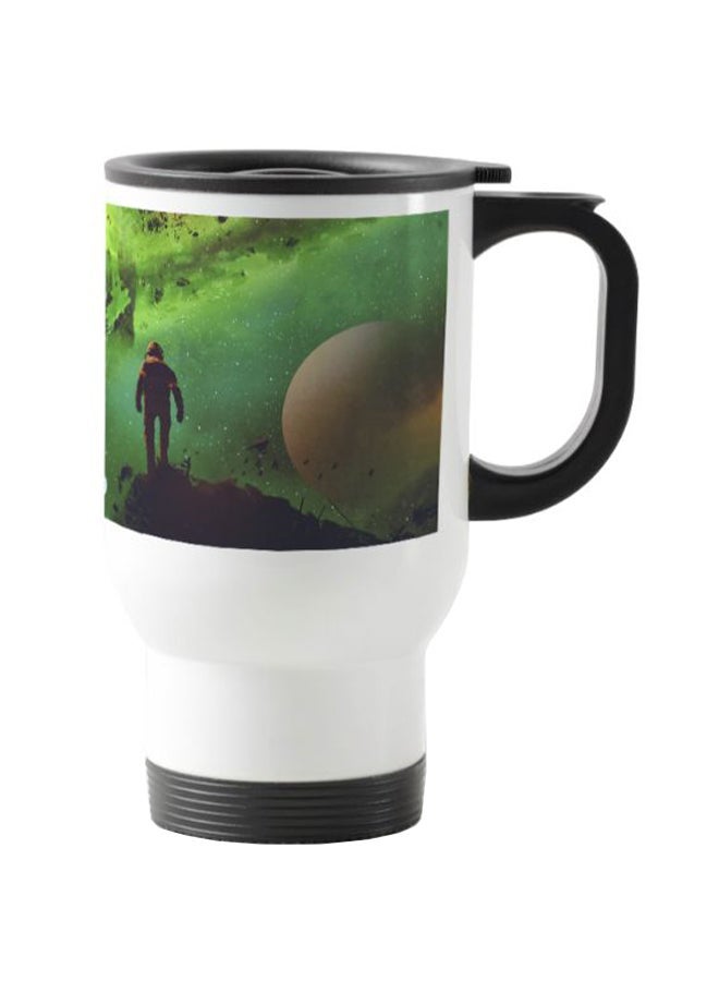 RYN Trip To Space Printed Travel Mug Multicolour 13centimeter