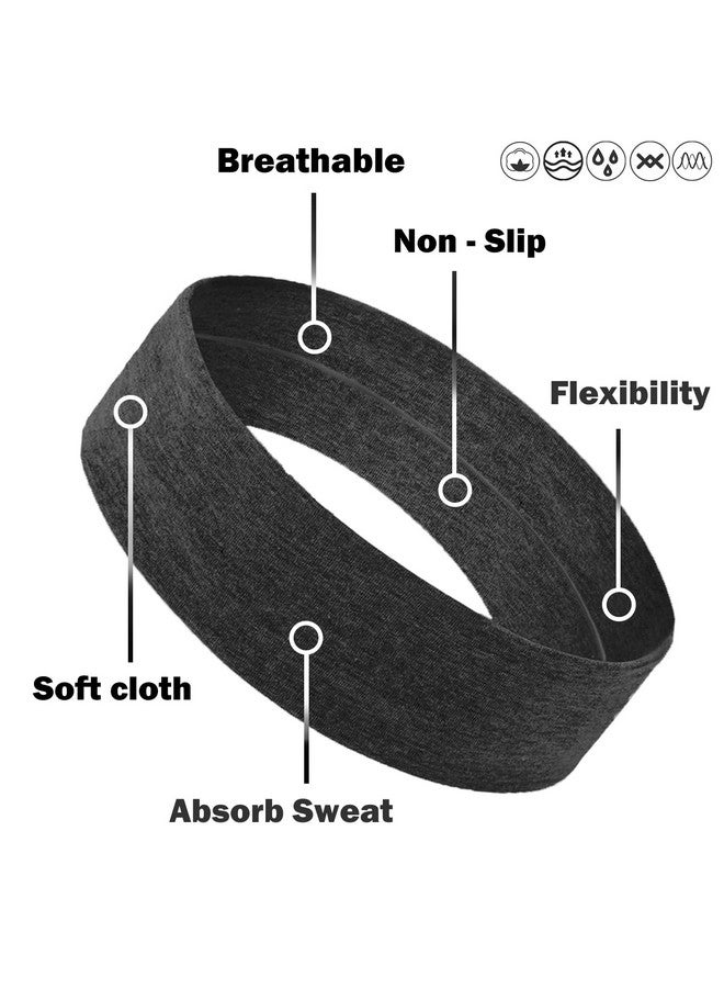 IVARYSS Workout Headbands For Women Non Slip, Premium Stretchy Soft Fabric Head Bands For Women'S Hair, Wear For Yoga, Running, Sport, 6 Pack, Neutral Color - Image 4