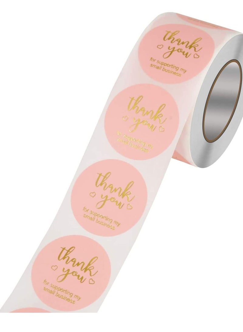 SYOSI 500 PCS Stickers Roll Set Thank You for Business Letter, Gift Packaging, Customer Mailer & Retail Bag Decorative Sealing Stickers Adhesive Sticker Labels Wrapping Supplies  - Image 4