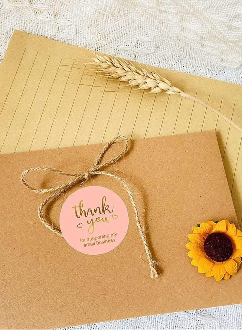 SYOSI 500 PCS Stickers Roll Set Thank You for Business Letter, Gift Packaging, Customer Mailer & Retail Bag Decorative Sealing Stickers Adhesive Sticker Labels Wrapping Supplies  - Image 3