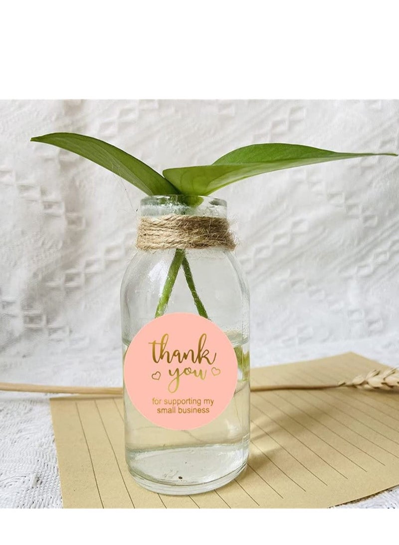 SYOSI 500 PCS Stickers Roll Set Thank You for Business Letter, Gift Packaging, Customer Mailer & Retail Bag Decorative Sealing Stickers Adhesive Sticker Labels Wrapping Supplies  - Image 2