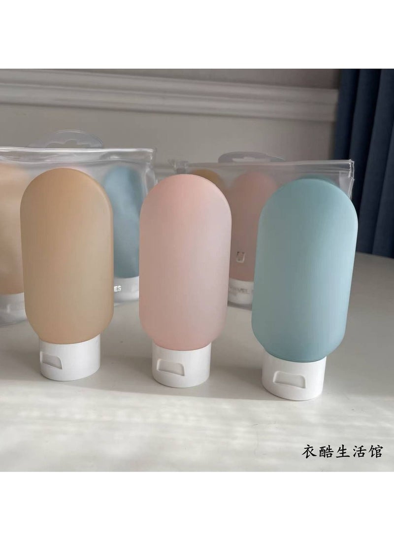 Generic - R&J 3 Pieces Travel Shampoo, Conditioner dispenser for soap cream and lotion Dispensing Bottle Portable Hotel Shampoo Shower Gel Travel Squeeze Lotion Combo Kit, 60ML Containers (Assorted Color) - Image 1