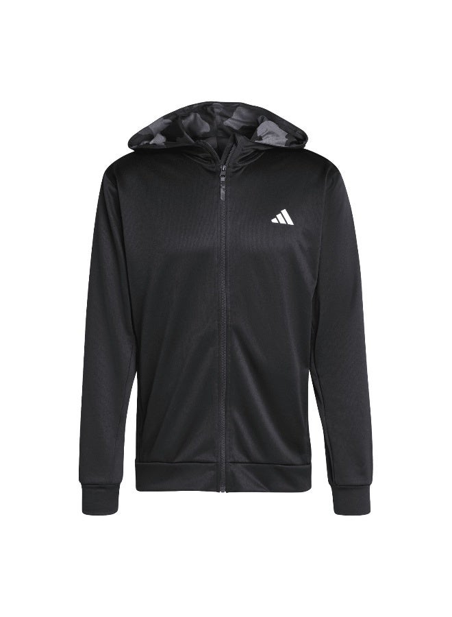 adidas Originals adidas Camo Fz Hd Black Training Track Tops XS - Image 2