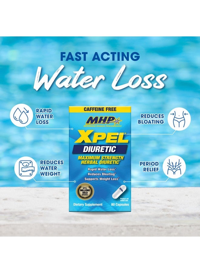 Maximum Human Performance MHP Xpel Maximum Strength Diuretic Water Pills, for Water Retention Relief, Caffeine-Free with Vitamin B-6 Potassium Dandelion Root, 80 Capsules - Image 5