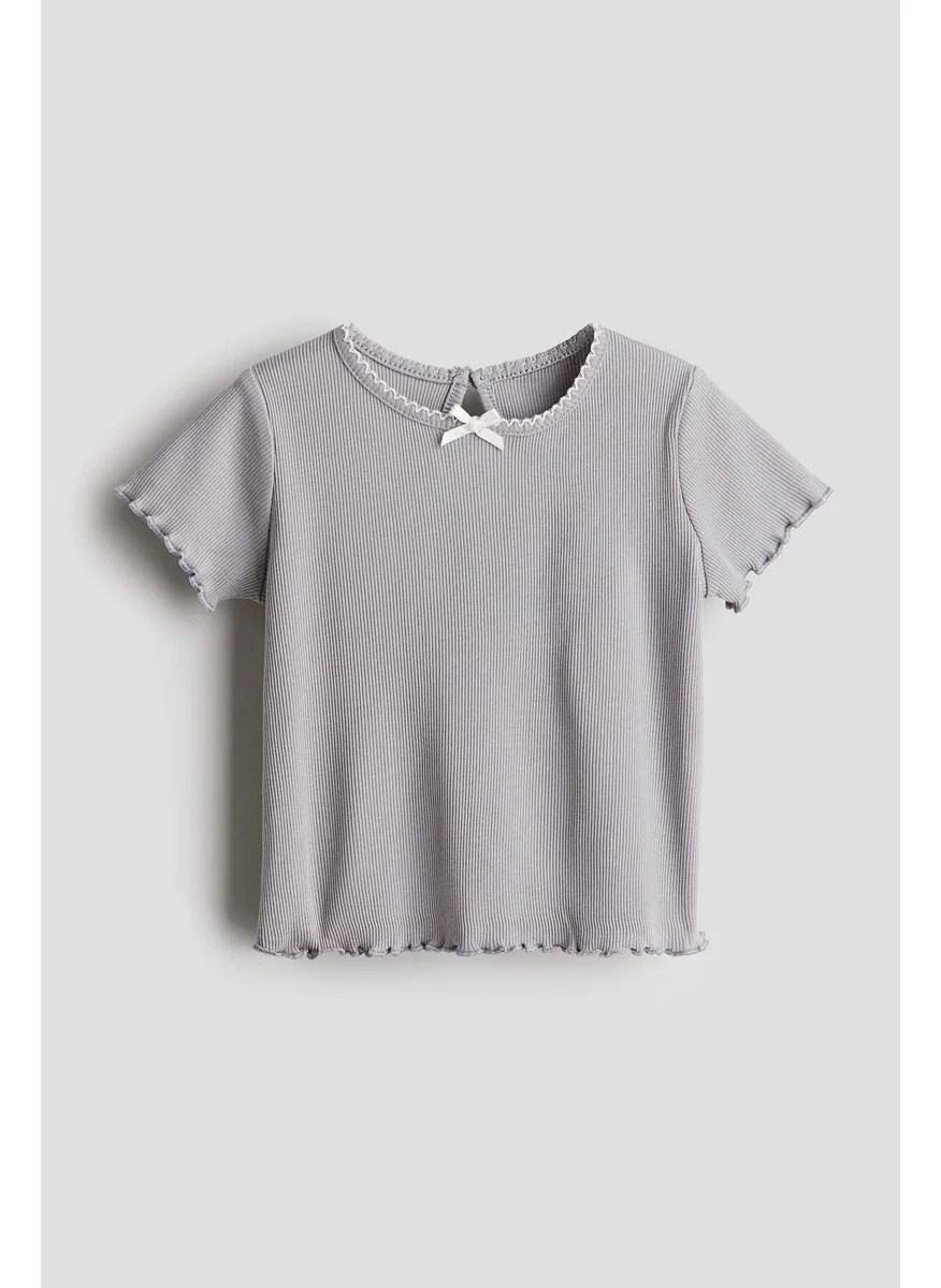 اتش اند ام Ribbed Jersey Top