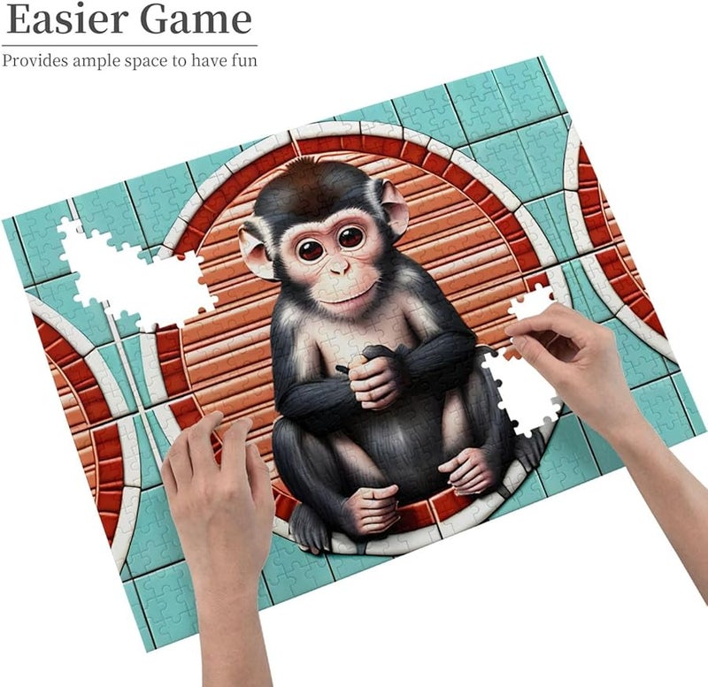 Phayah Silent Monkey 500 Piece Jigsaw Puzzle For Adults Home Decor 20 4 X 15 Inches - Image 4