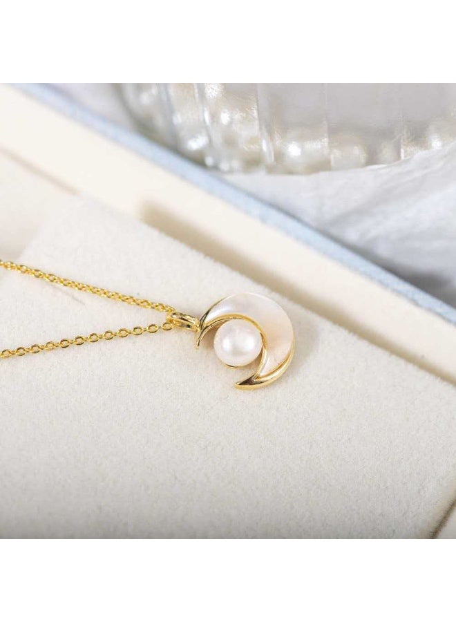 LUSTRE New Moon Lady Pendant Necklace - Image 2
