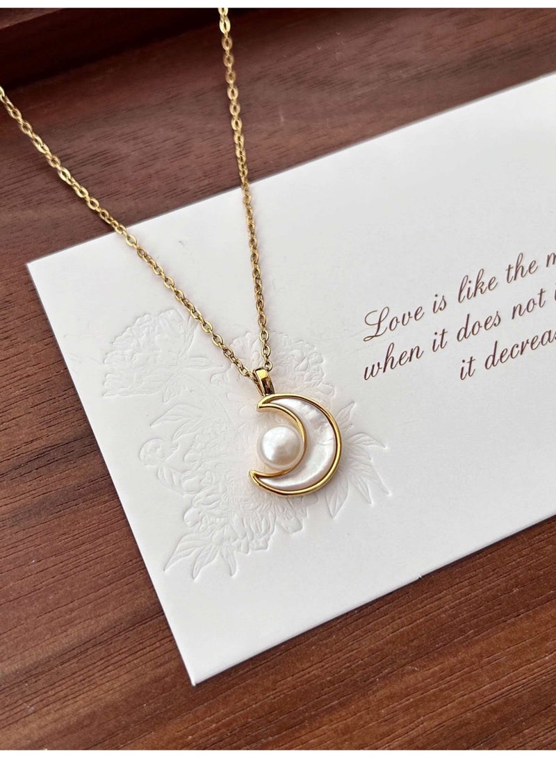 LUSTRE New Moon Lady Pendant Necklace - Image 4