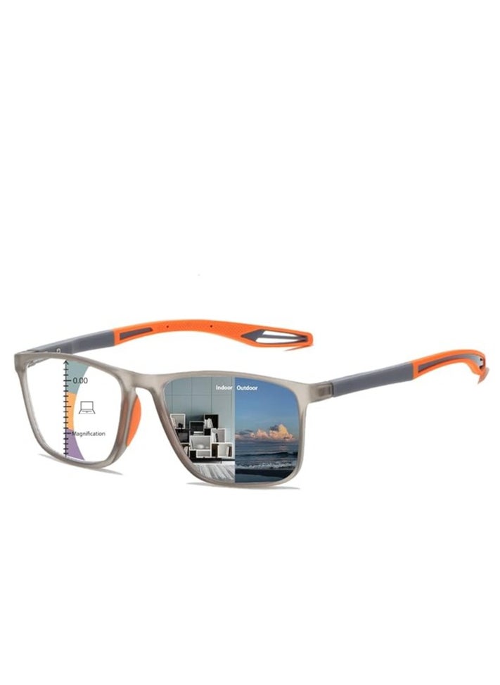 Generic - Photochromic Reader Sunglasses Reading Sunglasses for Men Sporty TR90 Frame UV400 Full Lens Outdoor Reader Lightweight Transition Photochromic - Image 1