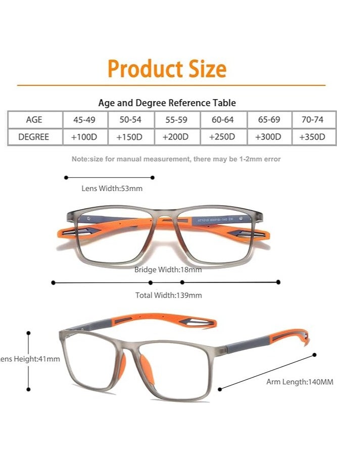 Generic - Photochromic Reader Sunglasses Reading Sunglasses for Men Sporty TR90 Frame UV400 Full Lens Outdoor Reader Lightweight Transition Photochromic - Image 1
