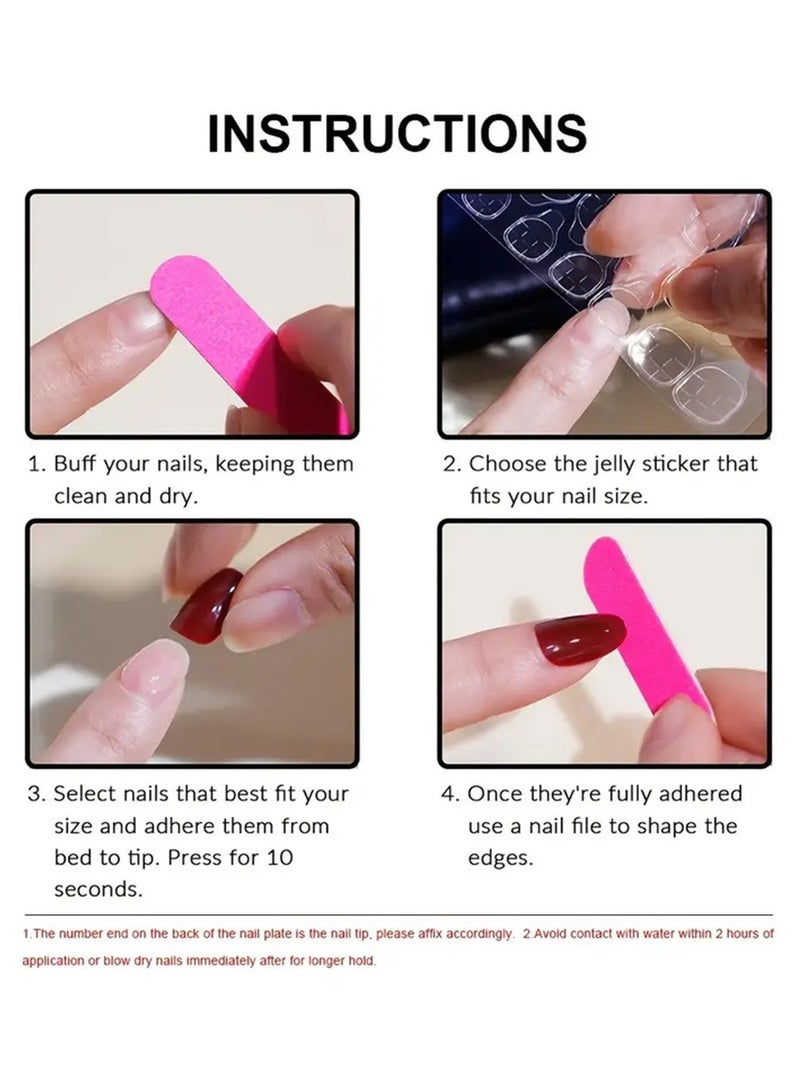 جوسكوين أظافر ضغط 24 قطعة، أظافر ضغط بأسلوب أوروبي وأمريكي مزينة بالزهور وكرات الصلب، تتميز بأسلوب عصري يتماشى مع جمالية إنستغرام وتصميم قابل للإزالة. تُظهر بشكل مثالي الفردية والسحر، مما يجعلها خيارًا رائعًا لفن الأظافر المناسب لمناسبات متنوعة! أظافر أكريليك مزيفة مع مجموعة غراء. - Image 5