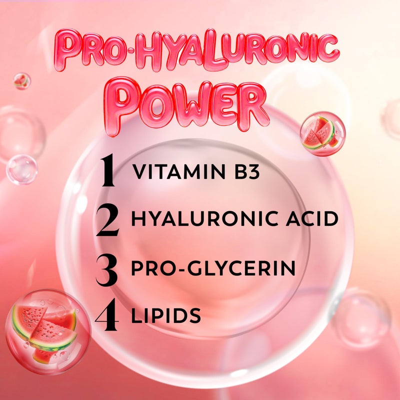 Olay غسول الجسم أولاي للنساء، مرطب بشكل مكثف، مركب سيروم برو-حمض الهيالورونيك، يجدد الرطوبة، تقنية لاميلر فيتامين ب3، لجميع أنواع البشرة، رائحة بطيخ صيفية منعشة، 20 أونصة سائلة - Image 4