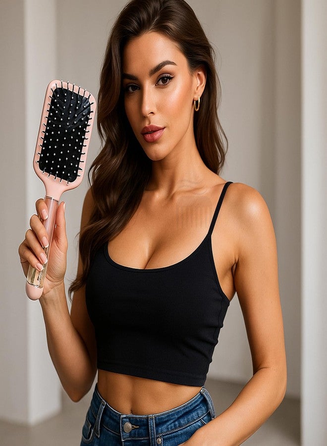 Combelle Kids Paddle Hair Brush, Detangling Comb with Glitter Handle & Cartoon Print, Pain-Free for Wet & Dry Hair, For Girls & Boys, Curly, Thick, Wavy Hair - 24.5 cm - Image 5