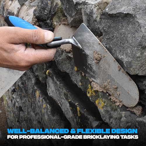 OX Tools P011407 Gauging Trowel for Plastering & Bricklaying - Soft Grip Flat Masonry Tool - 7 inch Cement Finishing Bricklayers Trowel - Image 4