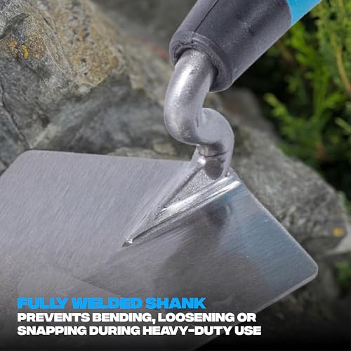 OX Tools P011407 Gauging Trowel for Plastering & Bricklaying - Soft Grip Flat Masonry Tool - 7 inch Cement Finishing Bricklayers Trowel - Image 3