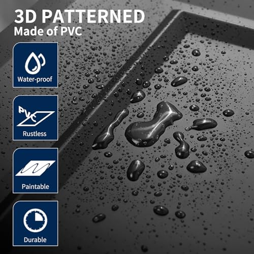 Art3dwallpanels 24 x 24 Drop Ceiling Tiles, 12 Pack Drop in System High Grade PVC Wall Panels, Fire Rated, Waterproof, Light Weight, Prevent Breakage, Cover 48 Sq.Ft, Black - Image 4