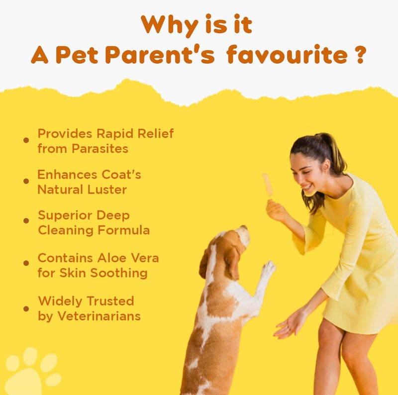 Pil Tick & Flea Dog Shampoo 1000ml | Ditch to Itch Dog Shampoo for Pomeranian, Puppy, Rottweiler Adult, German Shepherd, Labrador and Golden Retriever | Medicated Pet Shampoo for Dogs - Image 3
