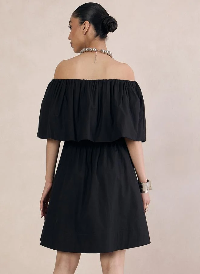 فيميلا Off-Shoulder Flounce Dress