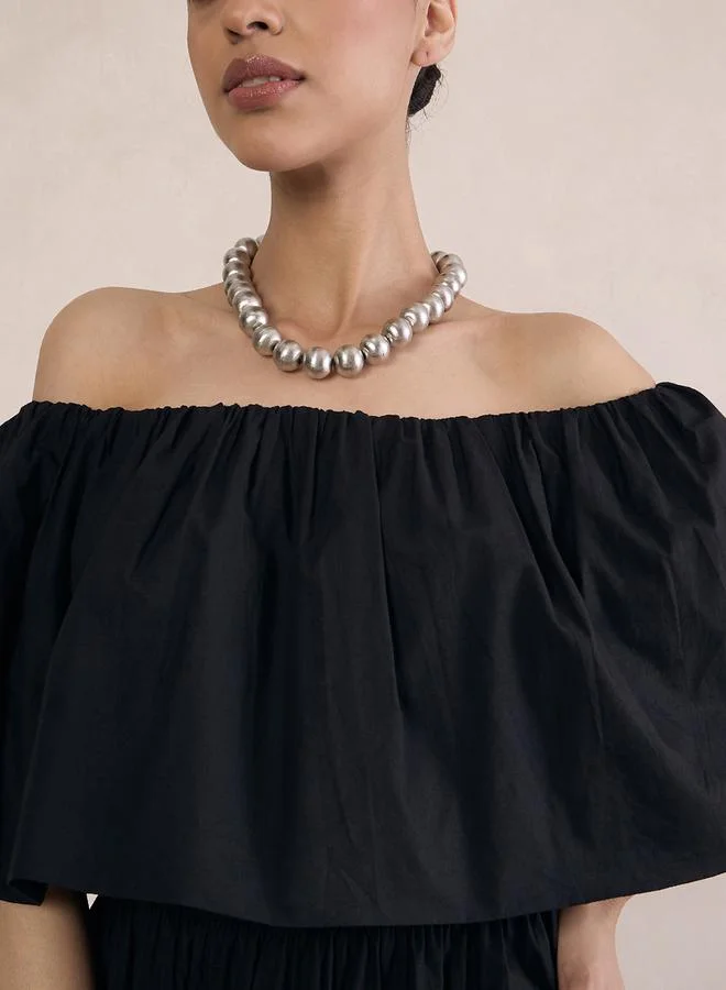 فيميلا Off-Shoulder Flounce Dress