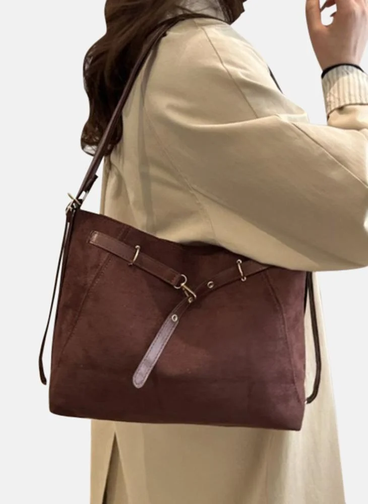 YUNIQEE Brown Plain Lifestyle tote Bag