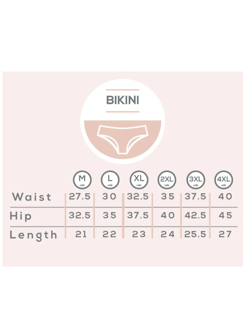 Pack of 3 Printed Cotton Bikini Panties Underwear for Women
