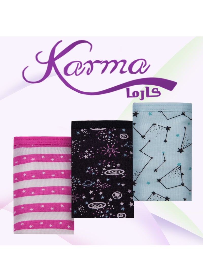 Pack of 3 Printed Cotton Bikini Panties Underwear for Women