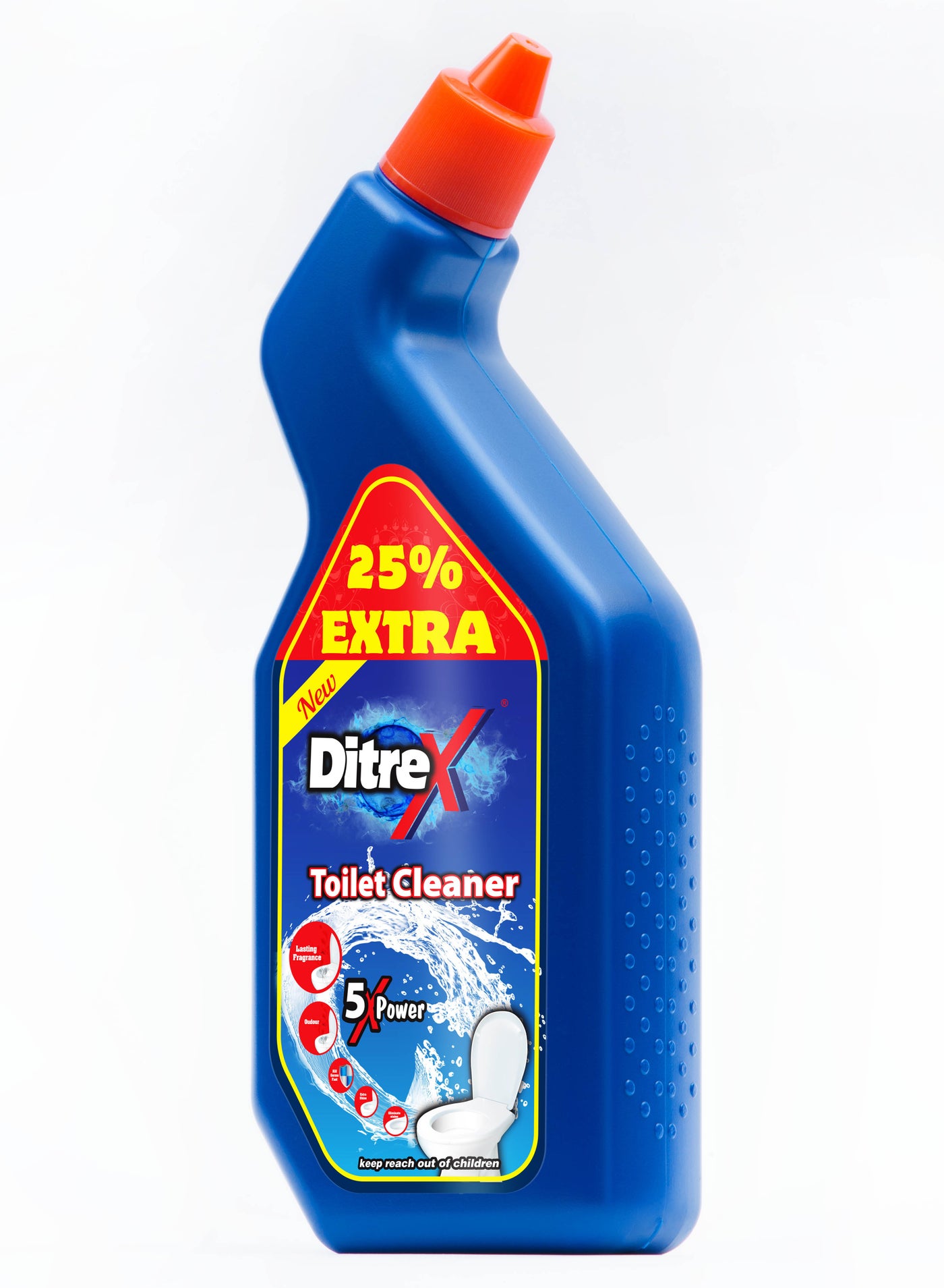Ditrex Toilet Cleaner Original - Powerful Bathroom Cleaning Solution, Stain Remover, and Disinfectant for Sparkling Clean Toilets - 750 ml