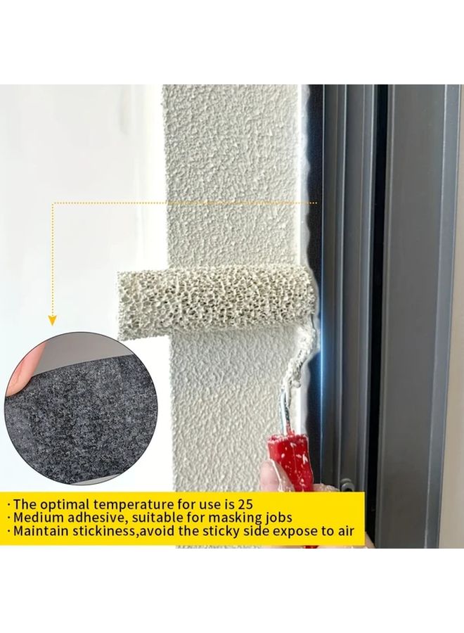 10 Meter Black Masking Tape 25mm Wide Easy Tear Paintable Paper Tape For Painting Edges - Image 5