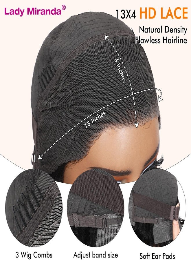 Lady Miranda Curly Human Hair Wigs 13x4 Lace Front Wigs Short Curly Wig for Black Women Wear and Go Human Hair Pre Plucked Pre Cut Short Bob Wig for Black Women - Image 5