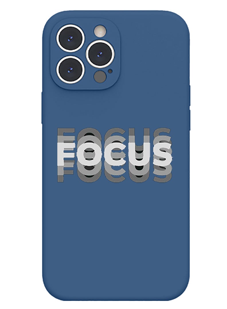 Theodor Protective Slim Fit Case Liquid Silicone Cover with Full Body Protection Anti-Scratch Shockproof Case For iPhone 14 Pro Max Blue  - Football player Black copy - Image 1