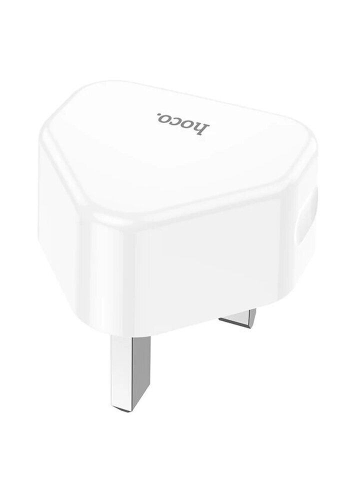 هوكو شاحن شحن سريع HOCO C90B 2.1A مزدوج USB ABS في المملكة المتحدة لهواتف Samsung Galaxy S21 Note S20 Ultra Huawei Mate40 P50 OnePlus 9 Pro - Image 3