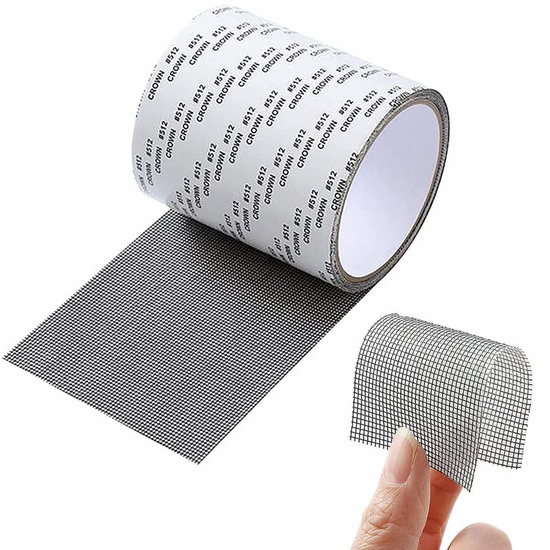 Styxon Window Screen Repair Kit, 3-Layer Strong Adhesive & Waterproof Tape Fiberglass Covering mesh, Repair for Window Screen and Screen Door tears Holes | 2 Inch X 2 Meter - Image 1