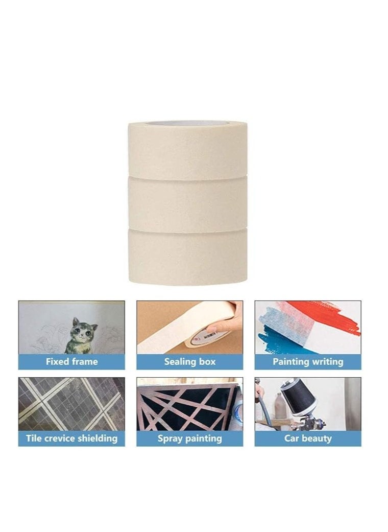 Libra Libra Heavy Duty Masking Tape (Ivory,2in x 30 Yard) Pack of 12  - Image 3