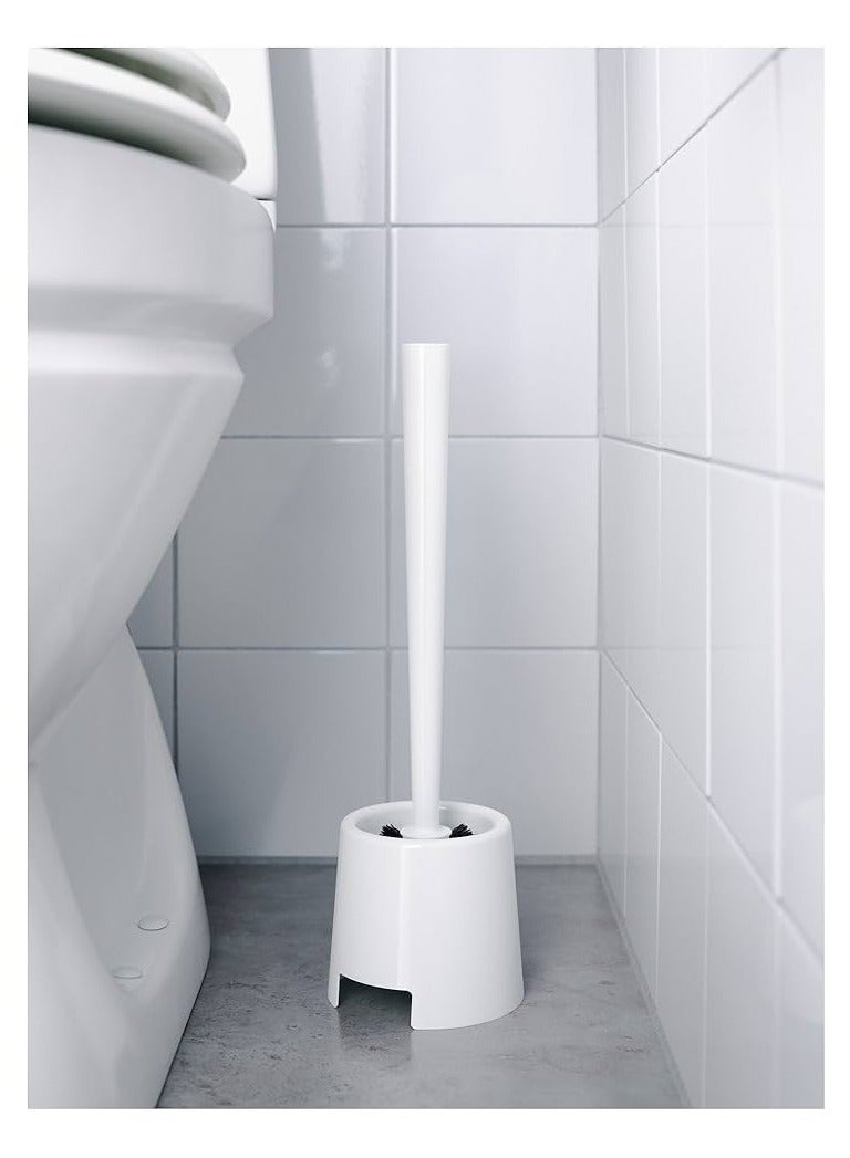 فرشة مرحاض قوية لون أبيض - Image 2