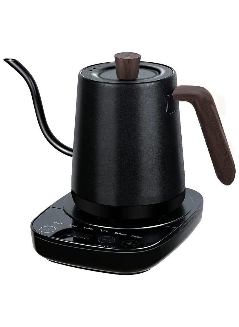 Electric Gooseneck Kettle,3 Presets Pour Over Electric Kettle for Coffee&Tea,Quick Heating Hot Water Kettle, Stainless Steel Inner, Auto Shutoff Boil-Dry Protection, 1000W,0.8L,Black - pzsku/ZA75C6A5B19ADEAF1232CZ/45/_/1706600725/21f16ed2-863c-49f1-a0a1-5e86e7ffb339