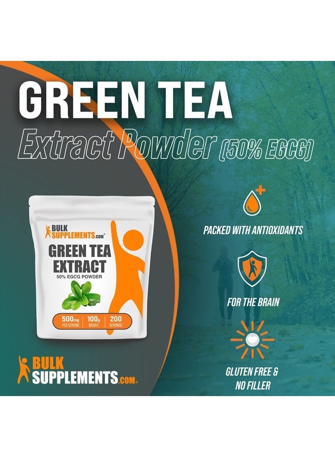 BULKSUPPLEMENTS.COM Green Tea Extract Powder - with 50% EGCG - EGCG Supplements - Green Tea Supplement - 500mg of Green Tea Powder per Serving - Green Tea EGCG (100 Grams - 3.5 oz) - Image 3