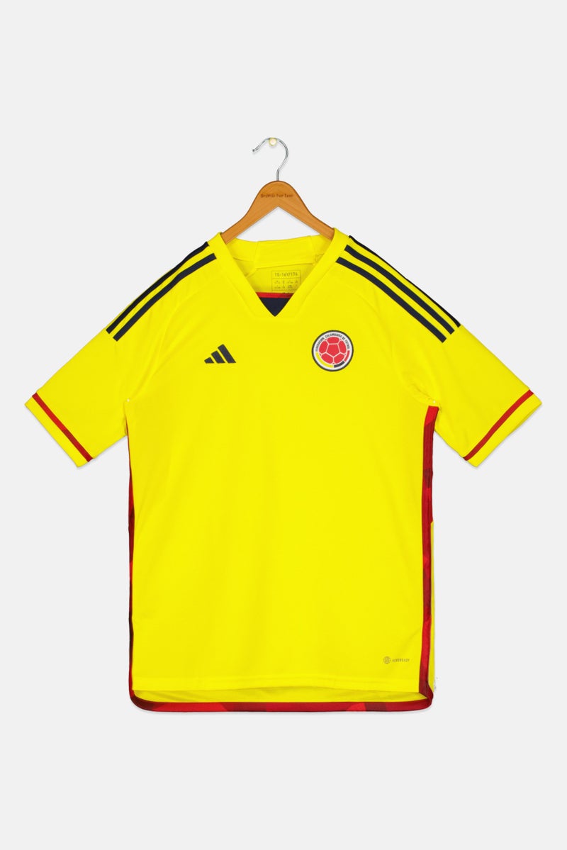 Adidas Kids Boy Sportswear Fit Short Sleeves Training T-Shirt, Yellow - Image 1