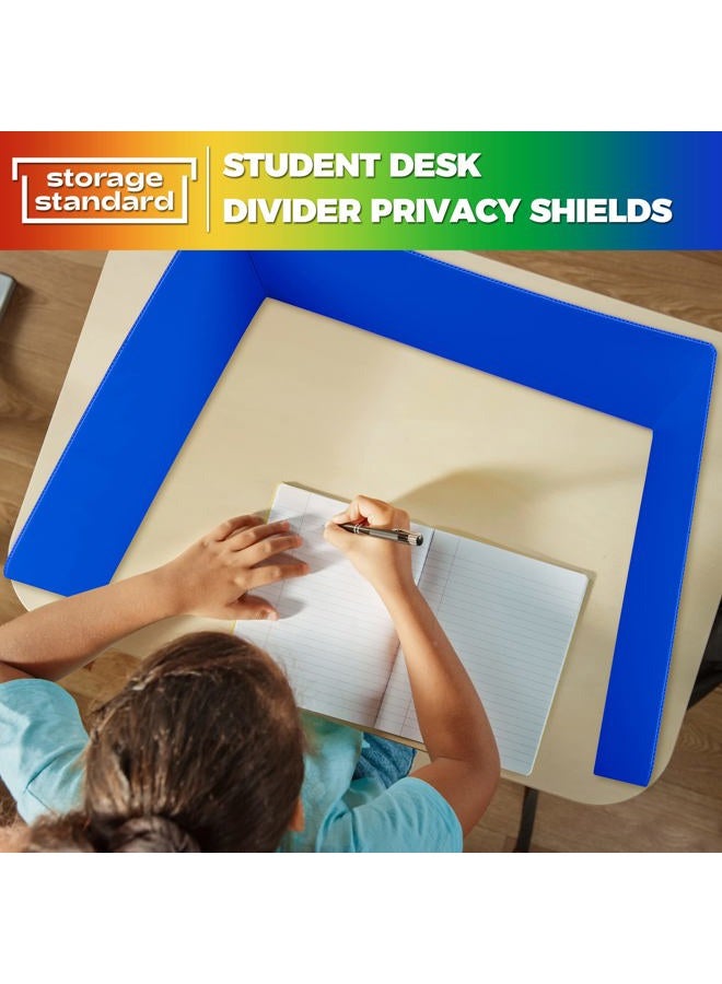 Storage Standard 16-Pack Desk Dividers for Students - Durable & Waterproof Plastic Study Carrel Divider, Classroom Folders Teacher Supplies, Easy-to-Clean Plastic Privacy Shield Boards for Student Desks - Image 4