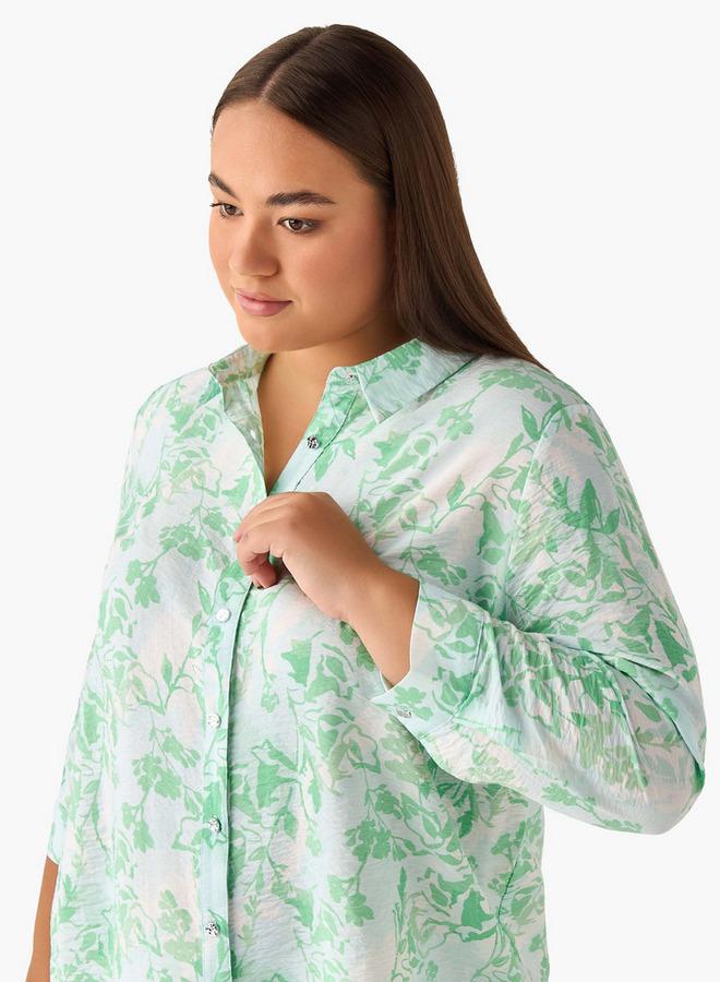  أولا بوبكن قميص فيسكوز بقصة عادية بطبعة زهور من أولا بوبكن - Image 3