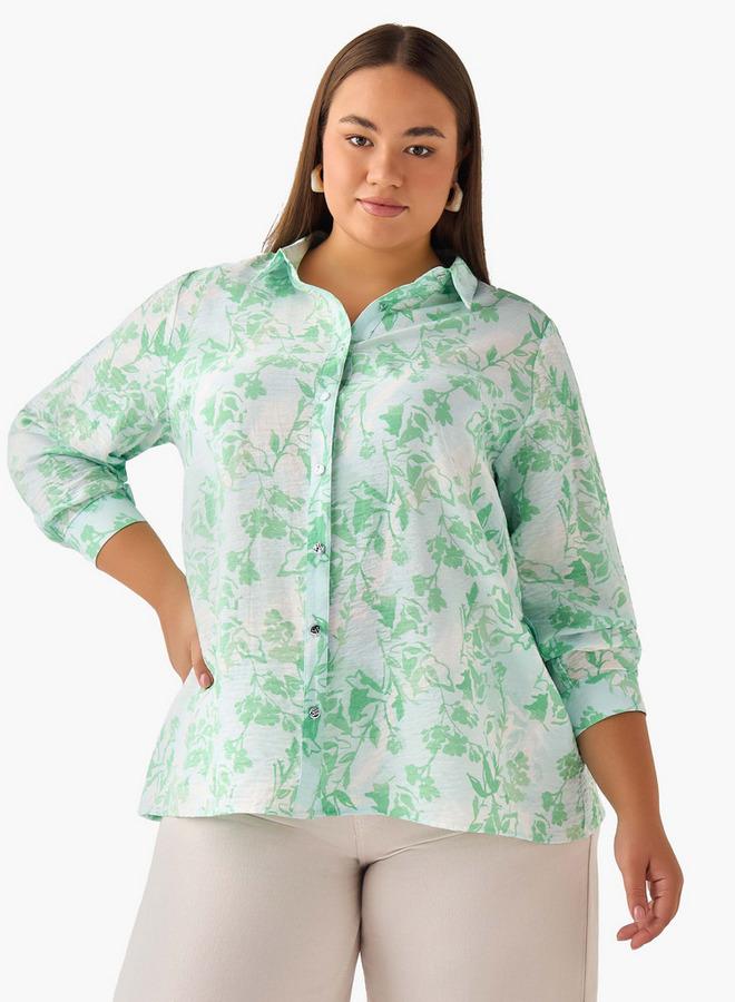  أولا بوبكن قميص فيسكوز بقصة عادية بطبعة زهور من أولا بوبكن - Image 1