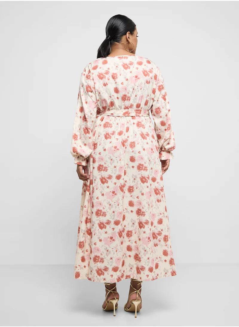 جينجر بلس Elasticised Waist Printed Pants