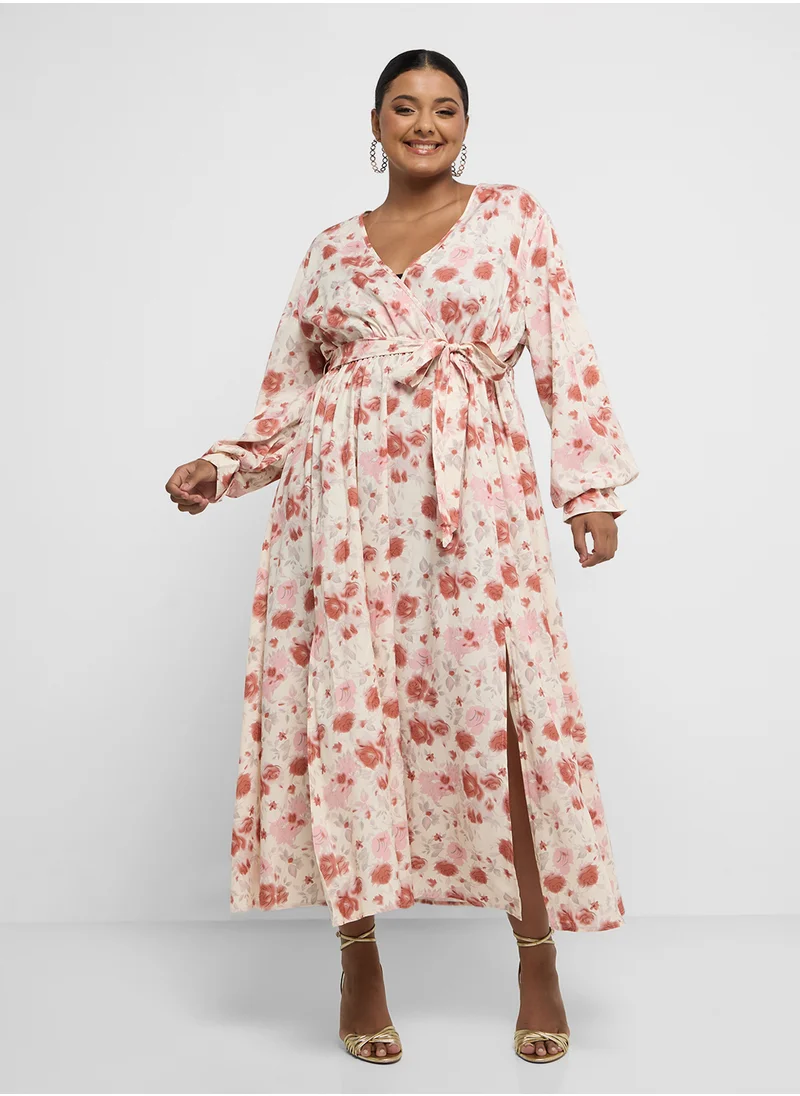 جينجر بلس Elasticised Waist Printed Pants