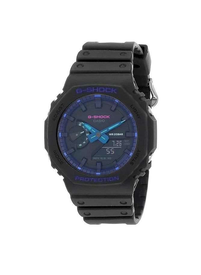 CASIO Men's Analog+Digital Octagon Shape Resin Wrist Watch GA-2100VB-1ADR - 48.5 Mm - Image 1
