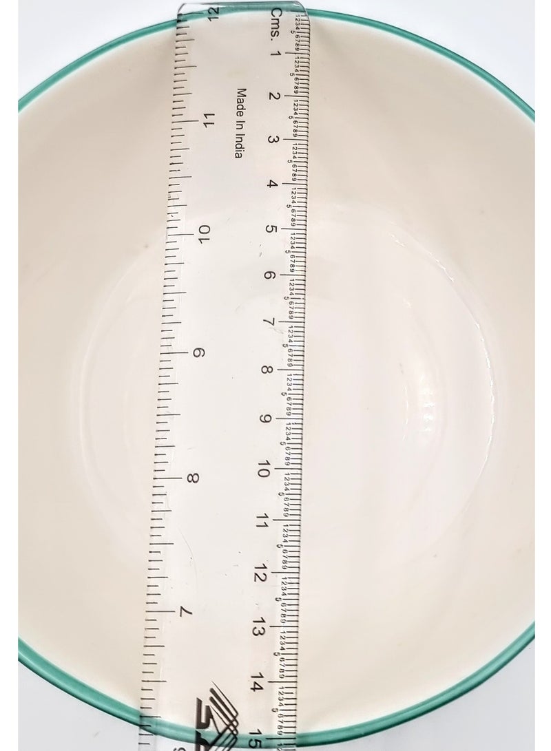 Large Lightweight Ceramic Bowl Perfect for Salads, Soups and Soups with Elegant Decorations and Patterns - Image 3