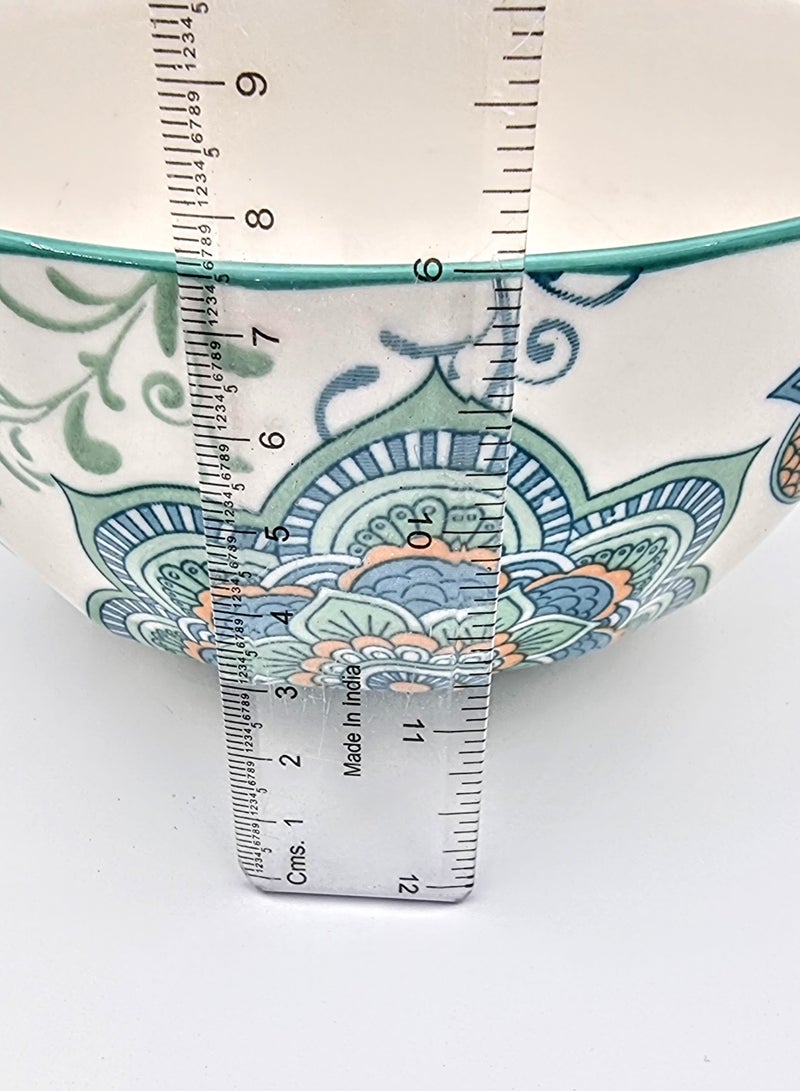 Large Lightweight Ceramic Bowl Perfect for Salads, Soups and Soups with Elegant Decorations and Patterns - Image 4